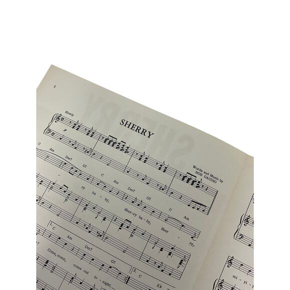 Sherry Sheet Music Bob Gaudio The 4 Seasons Vee Jay Records - Picture 3 of 5